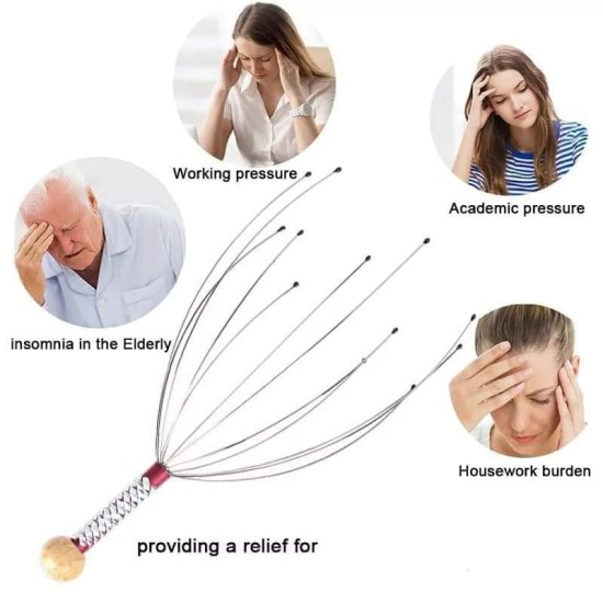 اداة تدليك فروة الرأس شكل اخطبوط